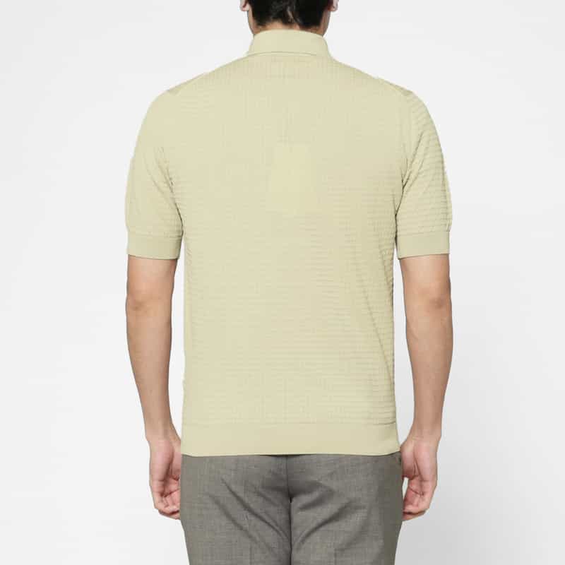 FILIPPO DE LAURENTIIS FILIPPO DE LAURENTIIS＜フィリップ デ ローレンティス＞ コットンニットポロシャツ BEIGE