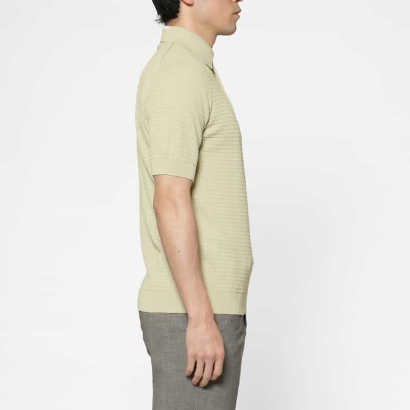 FILIPPO DE LAURENTIIS FILIPPO DE LAURENTIIS＜フィリップ デ ローレンティス＞ コットンニットポロシャツ BEIGE