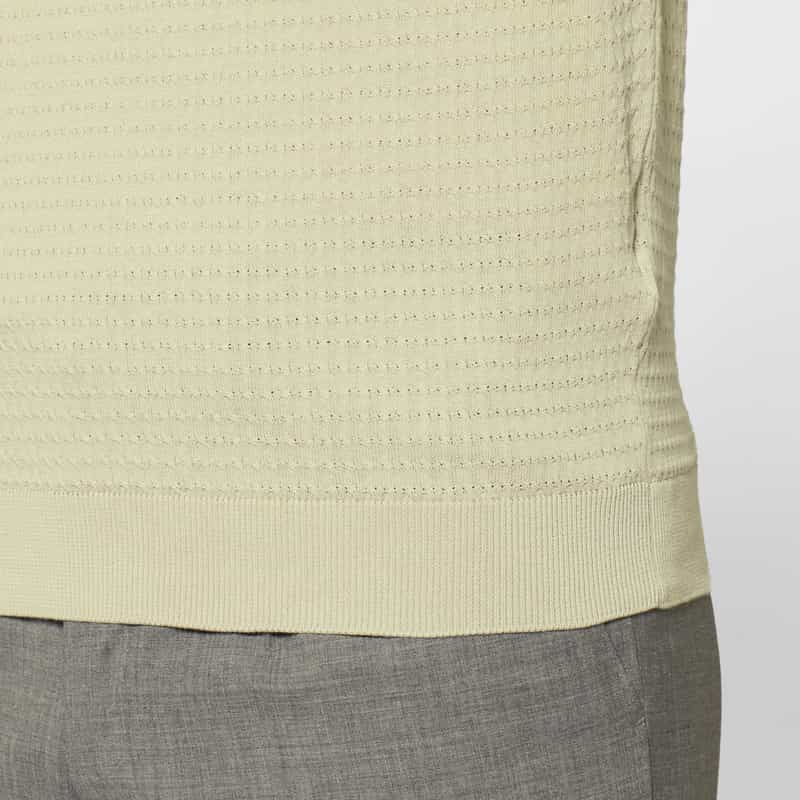 FILIPPO DE LAURENTIIS FILIPPO DE LAURENTIIS＜フィリップ デ ローレンティス＞ コットンニットポロシャツ BEIGE