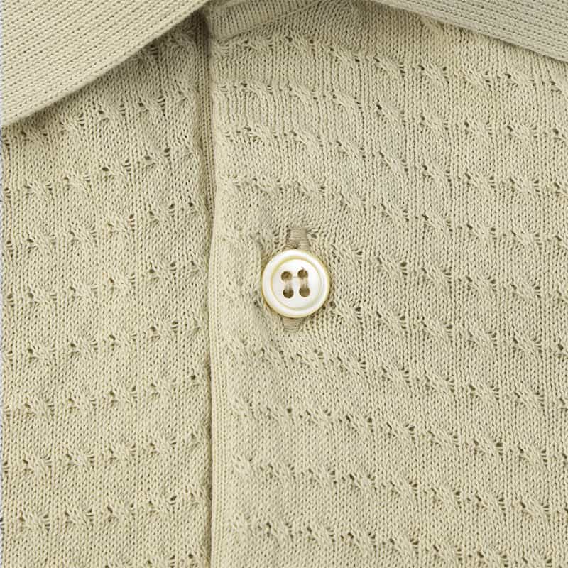 FILIPPO DE LAURENTIIS FILIPPO DE LAURENTIIS＜フィリップ デ ローレンティス＞ コットンニットポロシャツ BEIGE