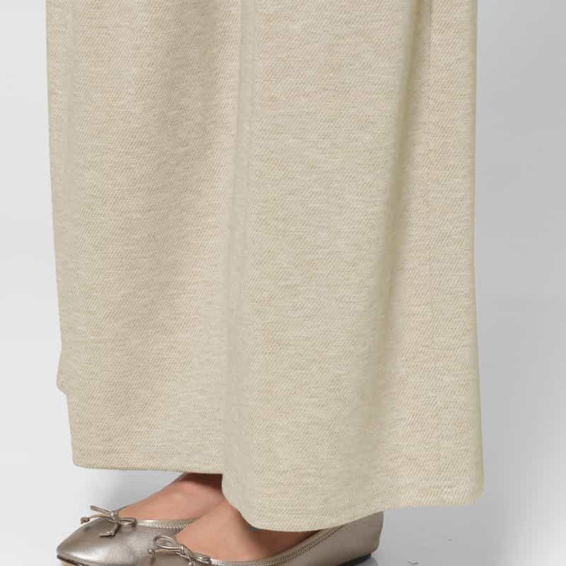 BARNEYS NEW YORK ウォッシャブル サイドポケットデザイン ドローストリングワイドパンツ BEIGE