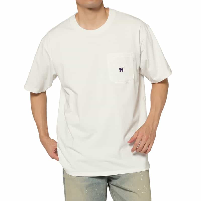 NEEDLES NEEDLES＜ニードルズ＞ ポケット付きTシャツ WHITE