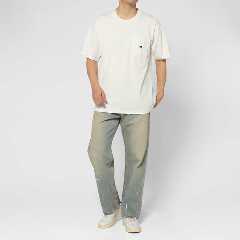NEEDLES NEEDLES＜ニードルズ＞ ポケット付きTシャツ WHITE