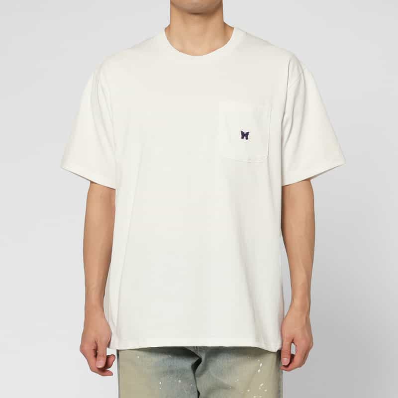 NEEDLES NEEDLES＜ニードルズ＞ ポケット付きTシャツ WHITE
