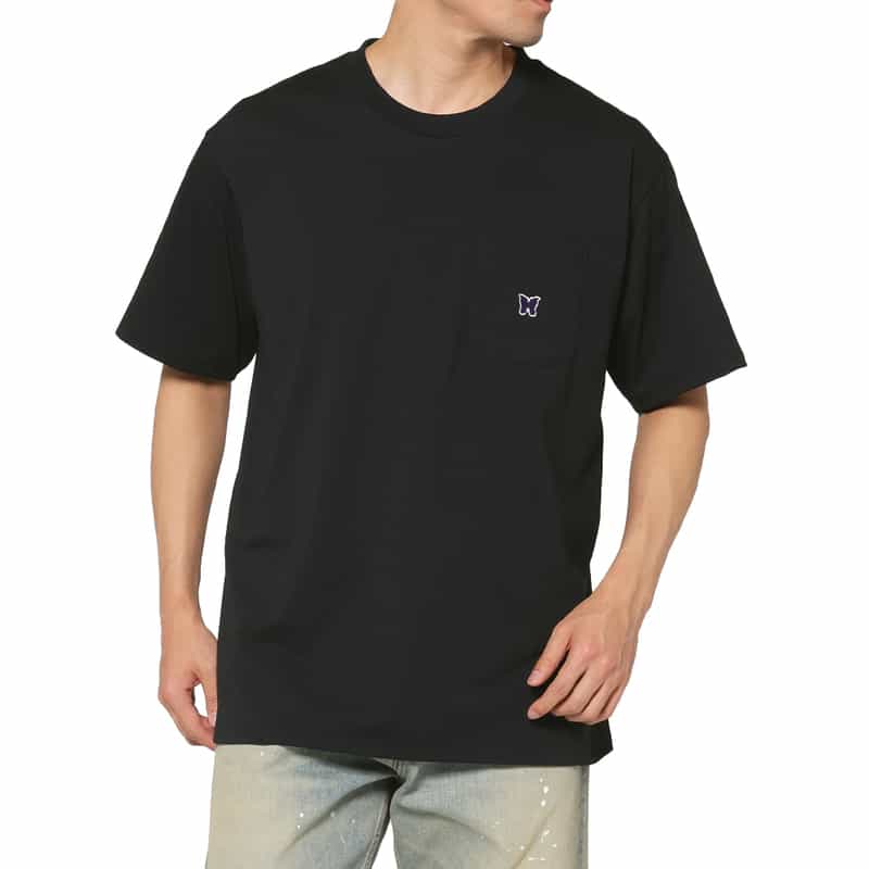 NEEDLES NEEDLES＜ニードルズ＞ ポケット付きTシャツ BLACK
