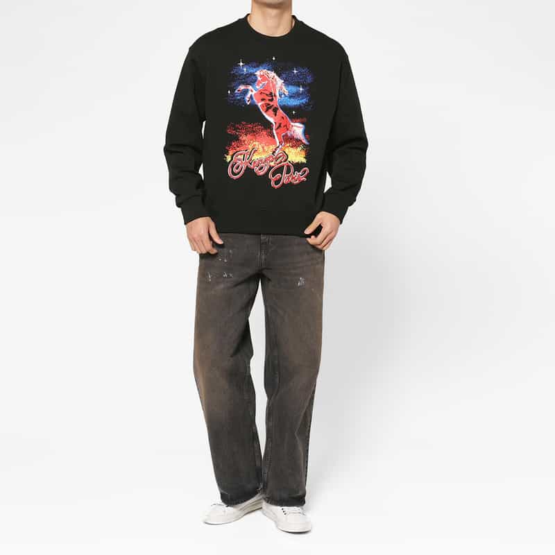 KENZO KENZO＜ケンゾー＞ グラフィックスウェットプルオーバー BLACK