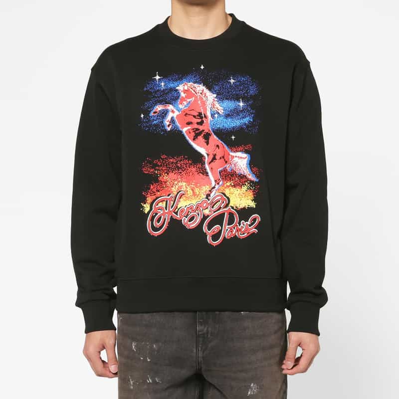 KENZO KENZO＜ケンゾー＞ グラフィックスウェットプルオーバー BLACK