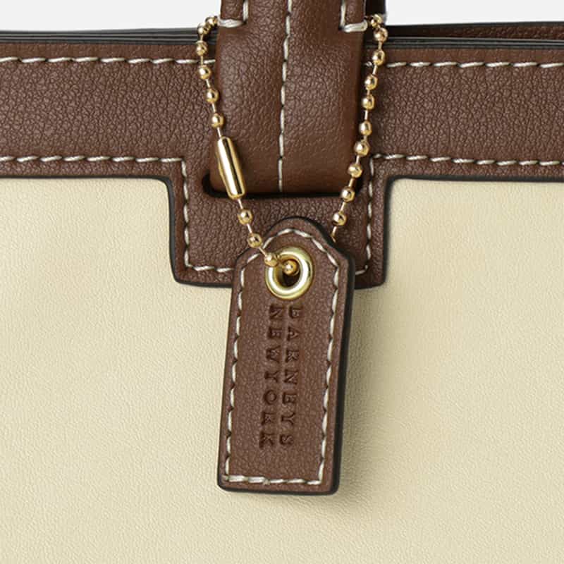 BARNEYS NEW YORK パンチング加工 ロゴトートバッグ BEIGE
