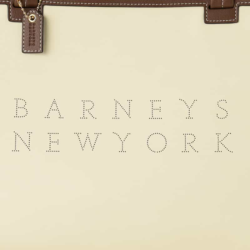 BARNEYS NEW YORK パンチング加工 ロゴトートバッグ BEIGE