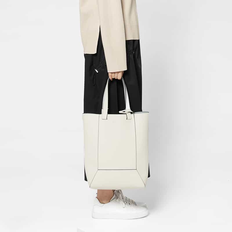 BARNEYS NEW YORK バイカラー トートバッグ WHITE