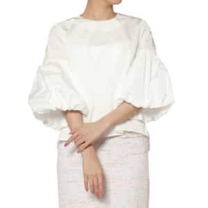 ウォッシャブル タフタボリュームブラウス