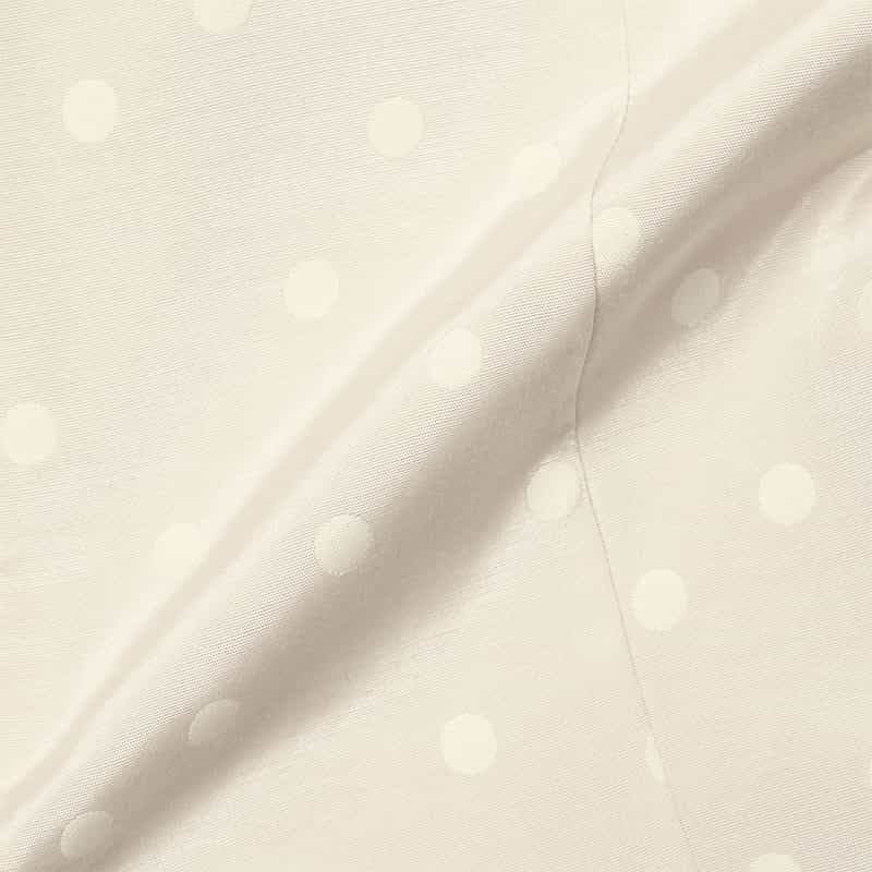 BARNEYS NEW YORK セットアップ ウォッシャブル ドット柄グログラン アシンメトリーフリルヘムブラウス WHITE