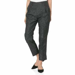 セットアップ ウォッシャブル ドット柄グログラン テーパードパンツ