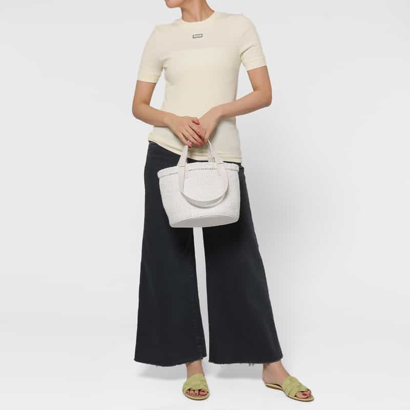 BUCKET BAGGAGE BUCKET BAGGAGE ＜バケット バゲージ＞ バスケットバッグ WHITE