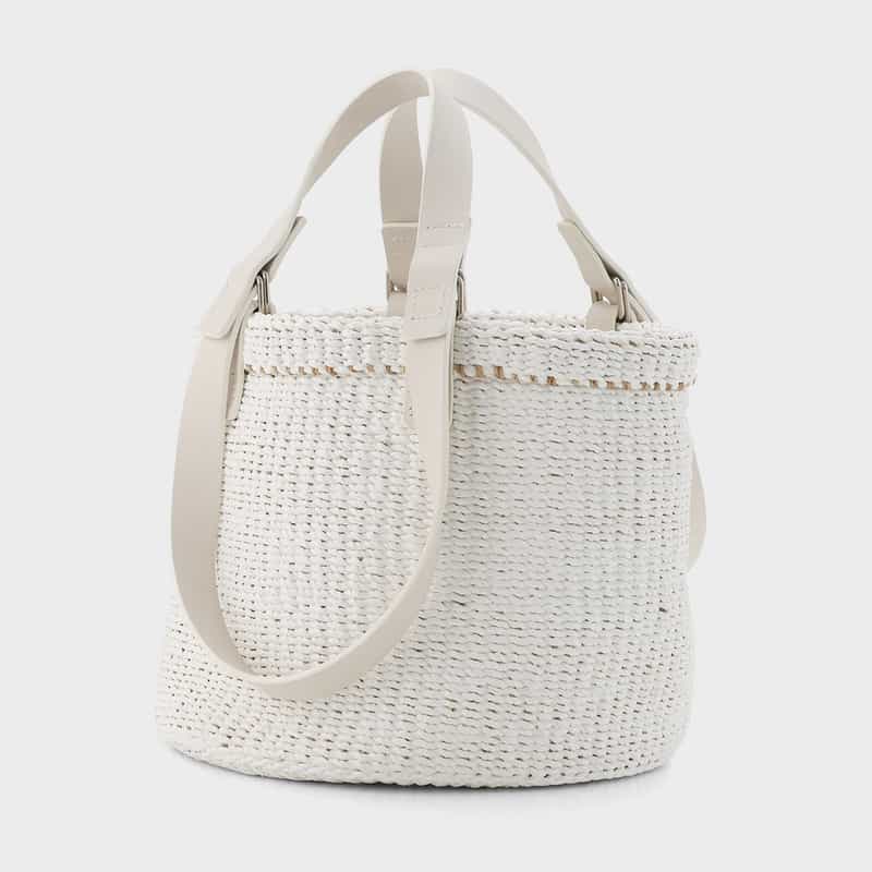 BUCKET BAGGAGE BUCKET BAGGAGE ＜バケット バゲージ＞ バスケットバッグ WHITE