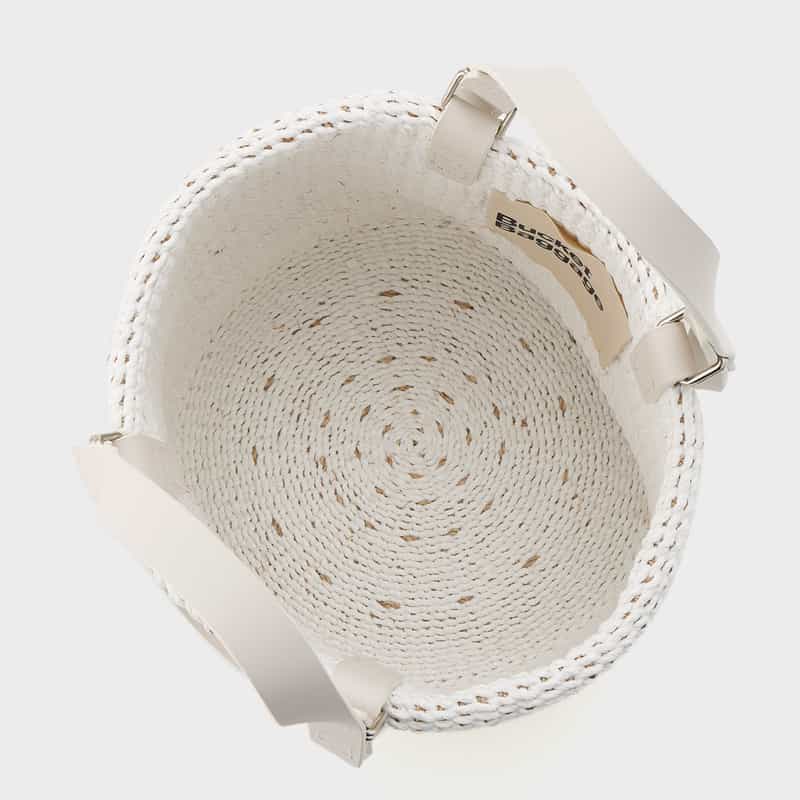 BUCKET BAGGAGE BUCKET BAGGAGE ＜バケット バゲージ＞ バスケットバッグ WHITE