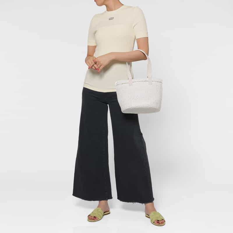 BUCKET BAGGAGE BUCKET BAGGAGE ＜バケット バゲージ＞ バスケットバッグ WHITE