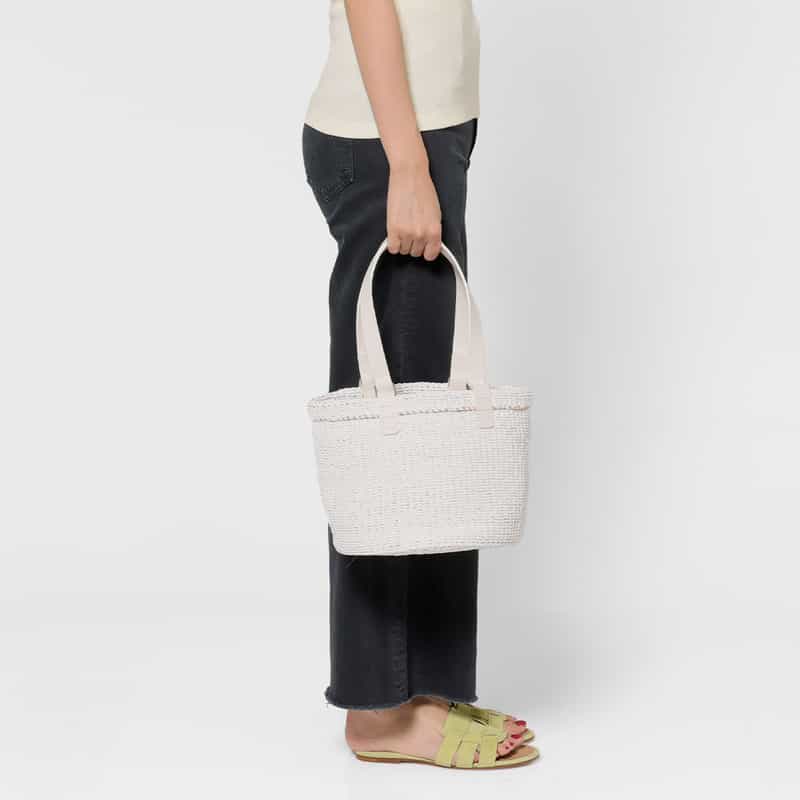 BUCKET BAGGAGE BUCKET BAGGAGE ＜バケット バゲージ＞ バスケットバッグ WHITE