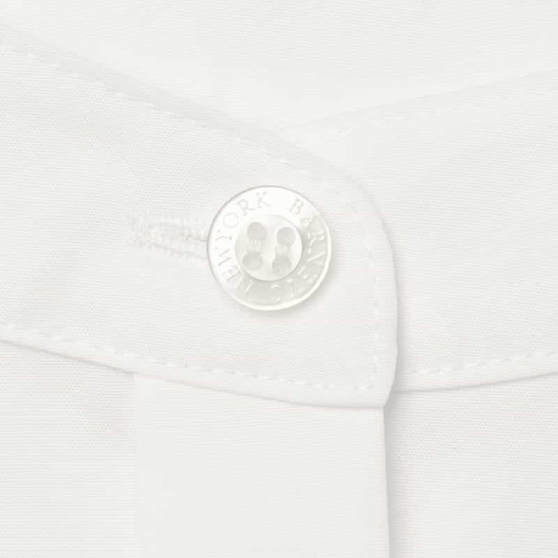 BARNEYS NEW YORK ウォッシャブル サイドスリット入りロングブラウス WHITE