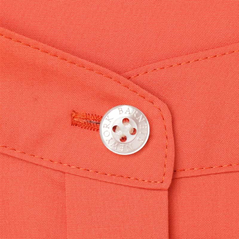 BARNEYS NEW YORK ウォッシャブル サイドスリット入りロングブラウス ORANGE