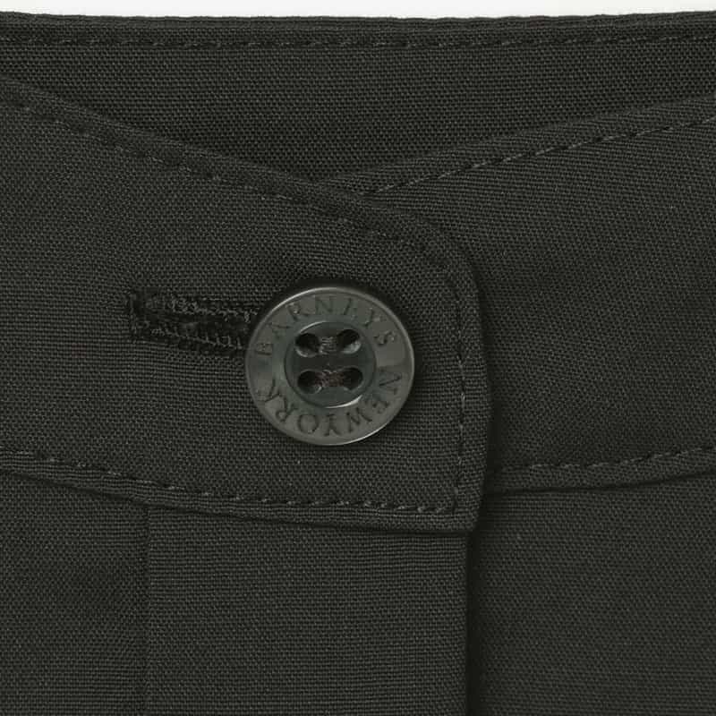 BARNEYS NEW YORK ウォッシャブル サイドスリット入りロングブラウス BLACK