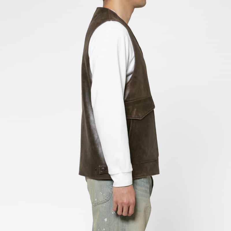 YOKE YOKE＜ヨーク＞ バーニーズ　ニューヨーク限定 レザーベスト BLACK