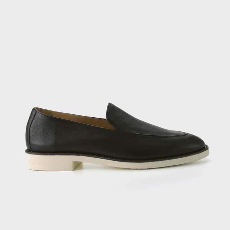 WH WH＜ダブルエイチ＞ レザースリッポン NAVY