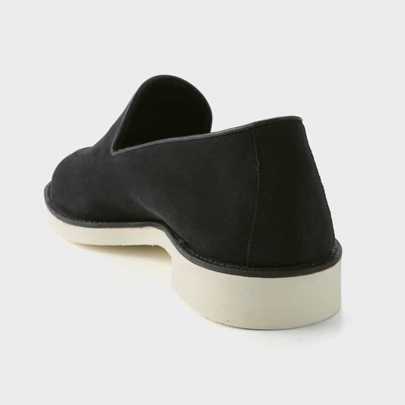 WH WH＜ダブルエイチ＞ スエード素材スリッポン DARK GRAY