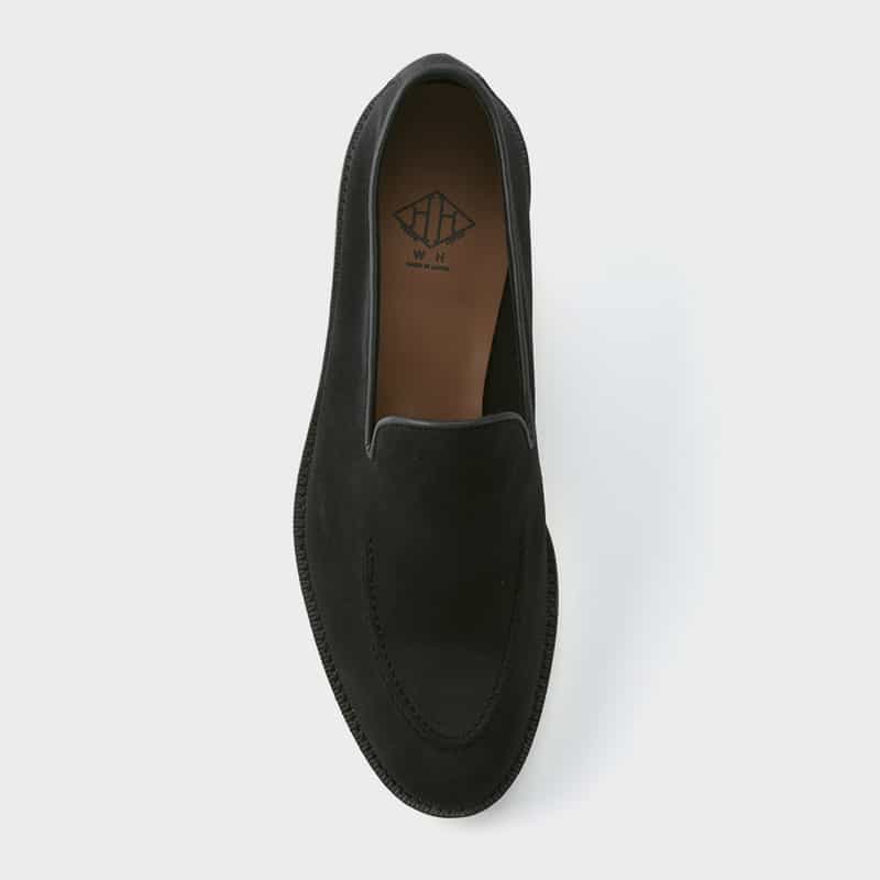 WH WH＜ダブルエイチ＞ スエード素材スリッポン DARK GRAY