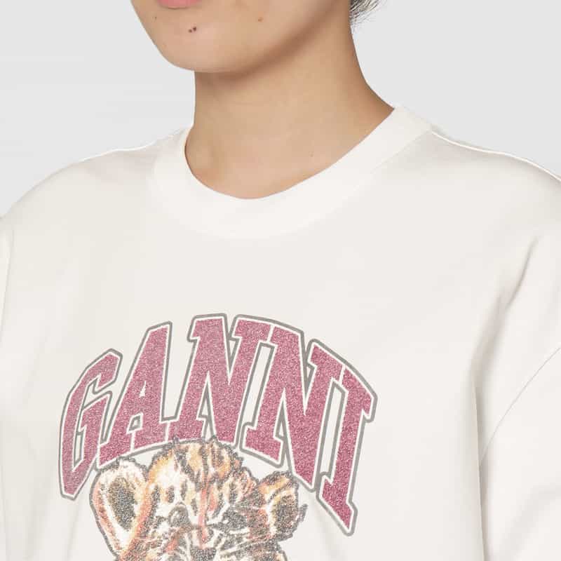 GANNI GANNI＜ガニー＞ プリントTシャツ WHITE