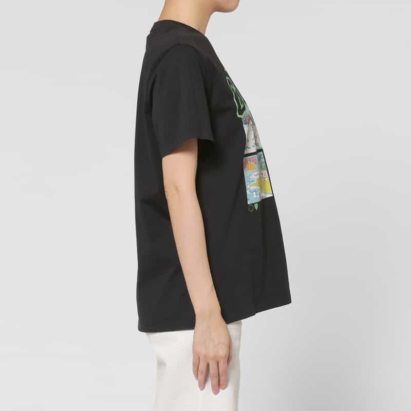 GANNI GANNI＜ガニー＞ プリントTシャツ BLACK