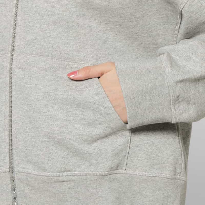 GANNI GANNI＜ガニー＞ プリントロゴ ジップアップフーデッドパーカー GRAY