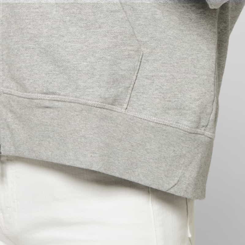 GANNI GANNI＜ガニー＞ プリントロゴ ジップアップフーデッドパーカー GRAY