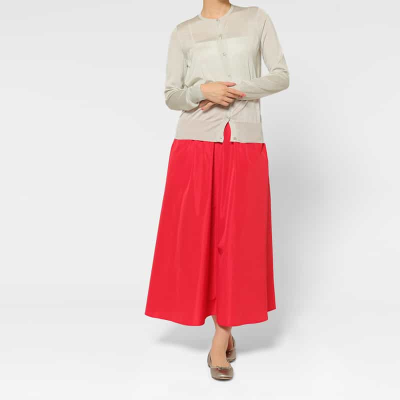 BARNEYS NEW YORK ウォッシャブル シルクナイロン素材シアーニットカーディガン LIGHT GRAY