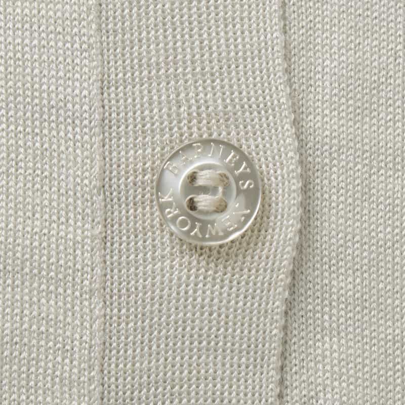 BARNEYS NEW YORK ウォッシャブル シルクナイロン素材シアーニットカーディガン LIGHT GRAY
