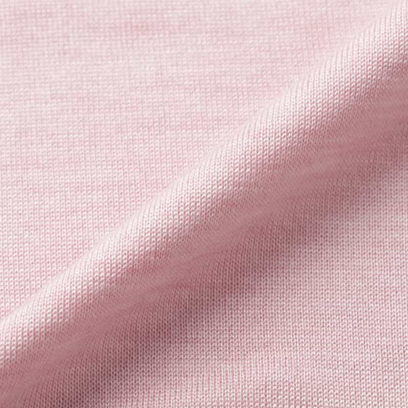BARNEYS NEW YORK ウォッシャブル シルクナイロン素材ハーフスリーブシアーニットプルオーバー PINK