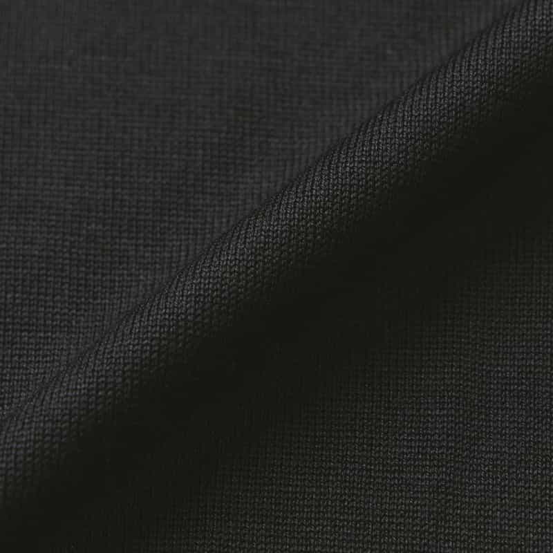 BARNEYS NEW YORK ウォッシャブル シルクナイロン素材ハーフスリーブシアーニットプルオーバー BLACK