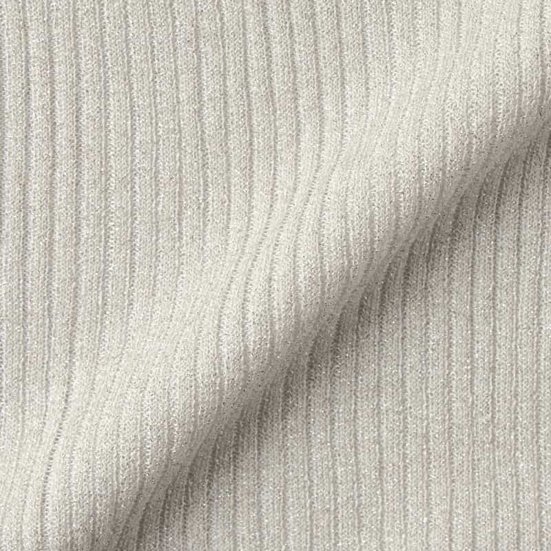 BARNEYS NEW YORK ウォッシャブル フリルスリーブ シアーラメニットカーディガン WHITE