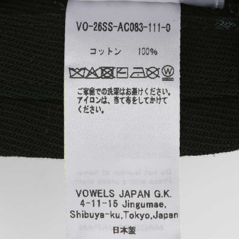 VOWELS VOWELS＜バウルズ＞ ロゴ入りキャップ BLACK