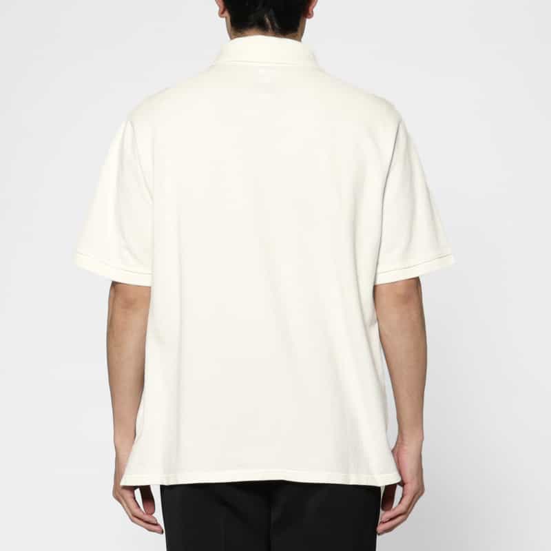 VOWELS VOWELS＜バウルズ＞ 刺繍入りポロシャツ WHITE