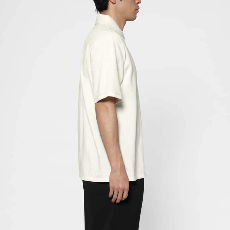 VOWELS VOWELS＜バウルズ＞ 刺繍入りポロシャツ WHITE