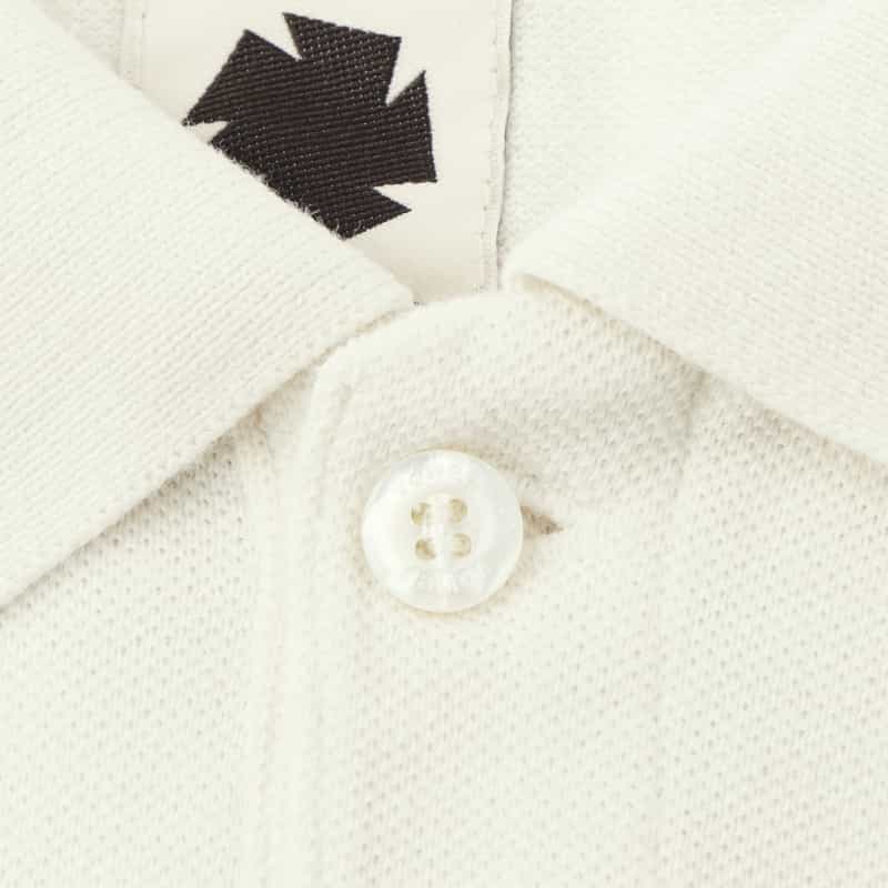 VOWELS VOWELS＜バウルズ＞ 刺繍入りポロシャツ WHITE