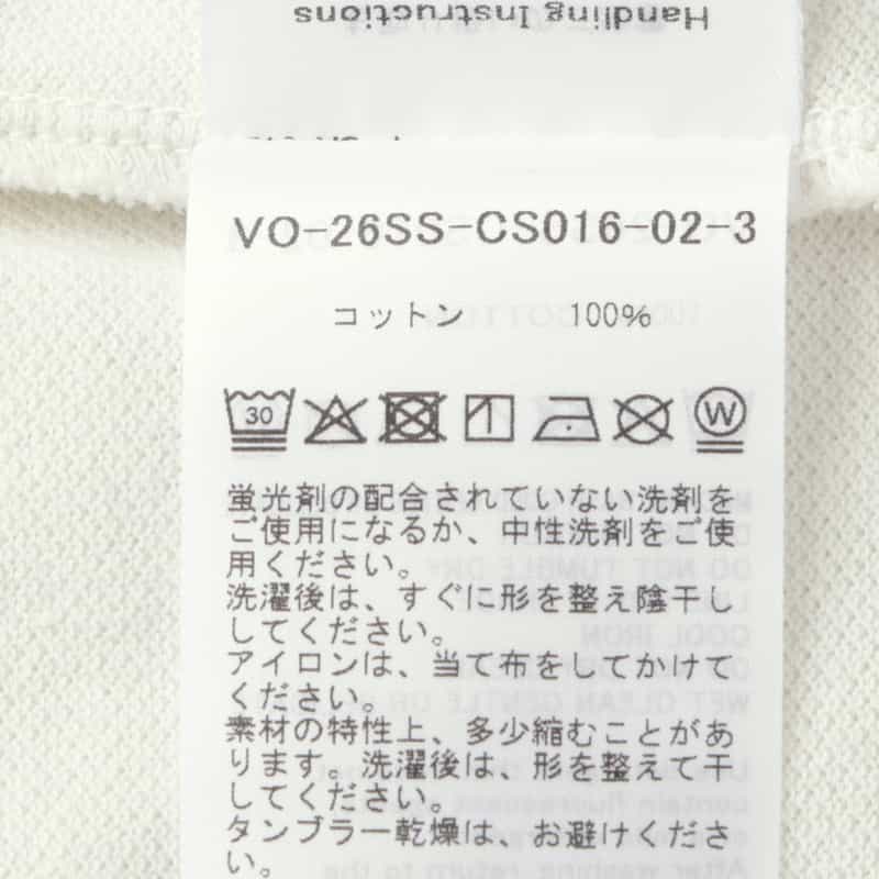 VOWELS VOWELS＜バウルズ＞ 刺繍入りポロシャツ WHITE