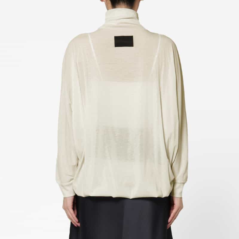 COGTHEBIGSMOKE COGTHEBIGSMOKE ＜コグザビッグスモーク＞ シアー素材ボトルネックプルオーバー LIGHT GRAY