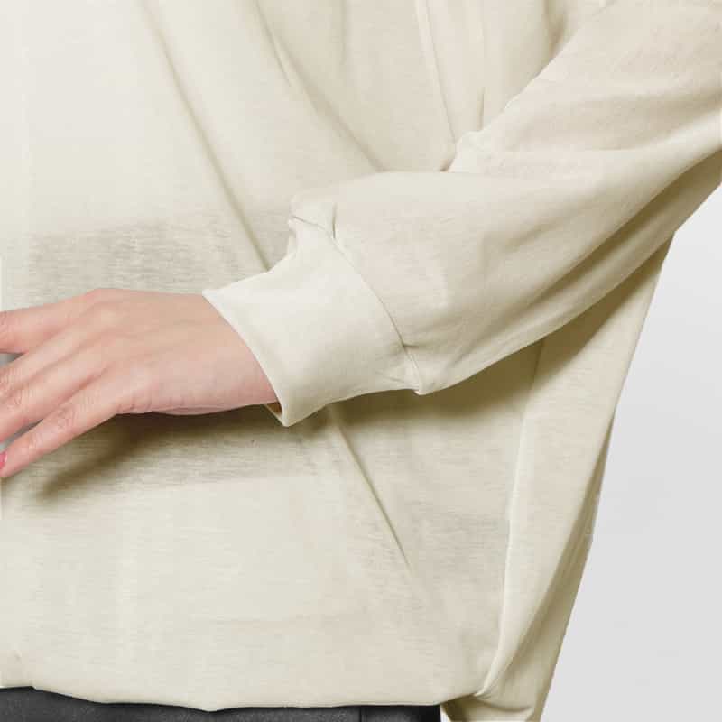 COGTHEBIGSMOKE COGTHEBIGSMOKE ＜コグザビッグスモーク＞ シアー素材ボトルネックプルオーバー LIGHT GRAY