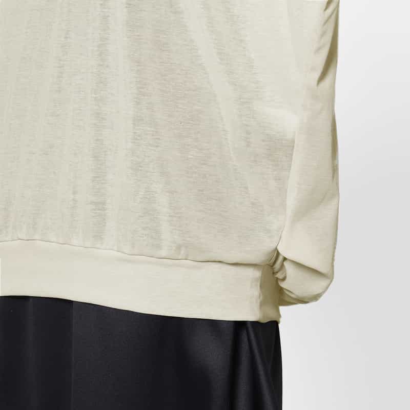 COGTHEBIGSMOKE COGTHEBIGSMOKE ＜コグザビッグスモーク＞ シアー素材ボトルネックプルオーバー LIGHT GRAY