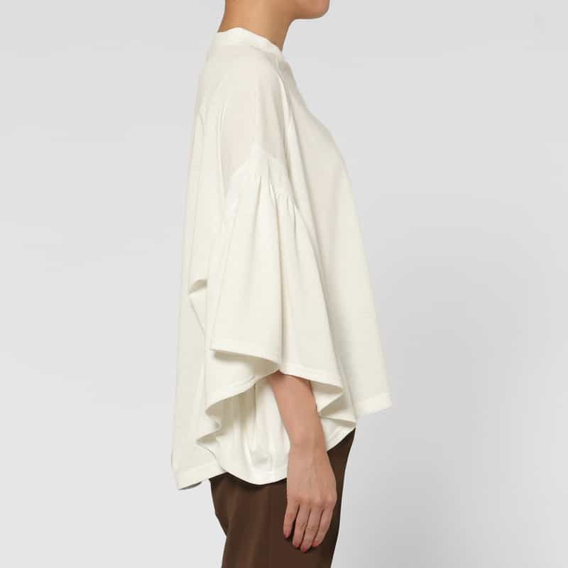 COGTHEBIGSMOKE COGTHEBIGSMOKE ＜コグザビッグスモーク＞ ギャザースリーブカットソー IVORY