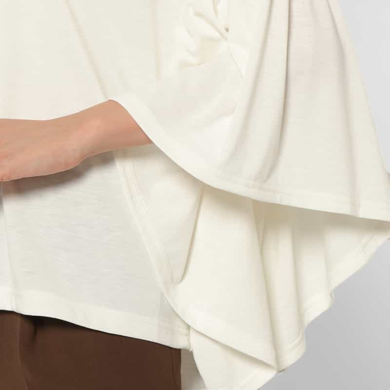 COGTHEBIGSMOKE COGTHEBIGSMOKE ＜コグザビッグスモーク＞ ギャザースリーブカットソー IVORY