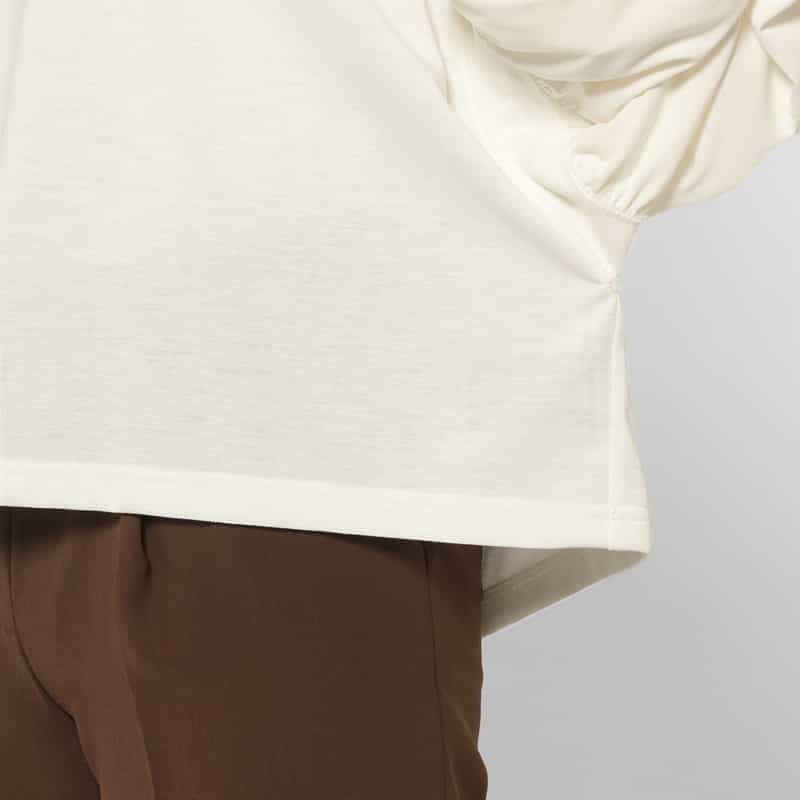 COGTHEBIGSMOKE COGTHEBIGSMOKE ＜コグザビッグスモーク＞ ギャザースリーブカットソー IVORY