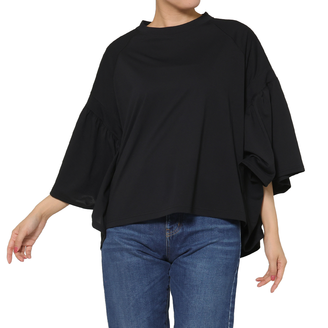 COGTHEBIGSMOKE ＜コグザビッグスモーク＞ ギャザースリーブカットソー